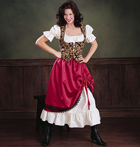 B 3906 Countrywoman costume in 2 varieties