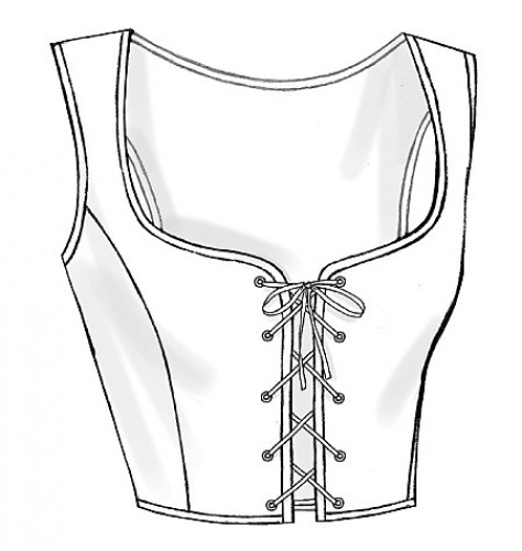 B 4669 Historical corset with lacing