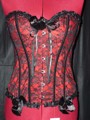 L 05 Corset red with lace