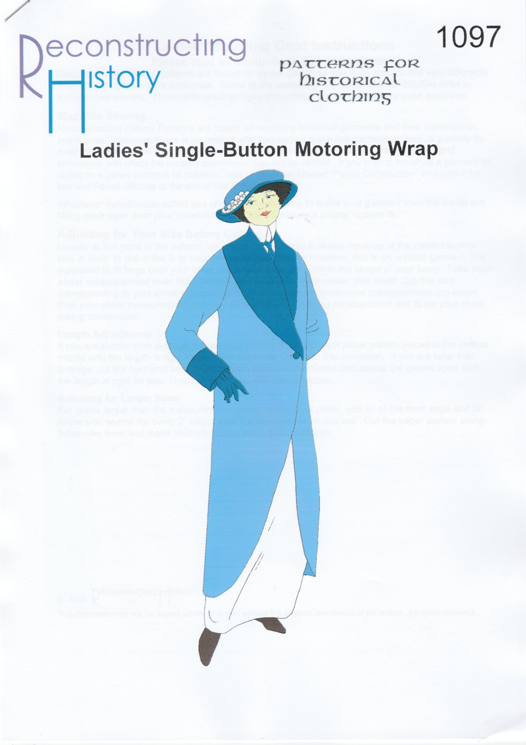 RH 1097 Ladies' Single-Button Motoring Wrap