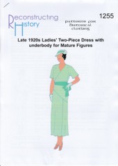 RH 1255 Sptes Damen-Tageskleid der 1920er Jahre mit Unterkleid