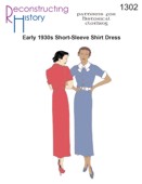 RH 1302 Early 1930s Short Sleeve Day Dress