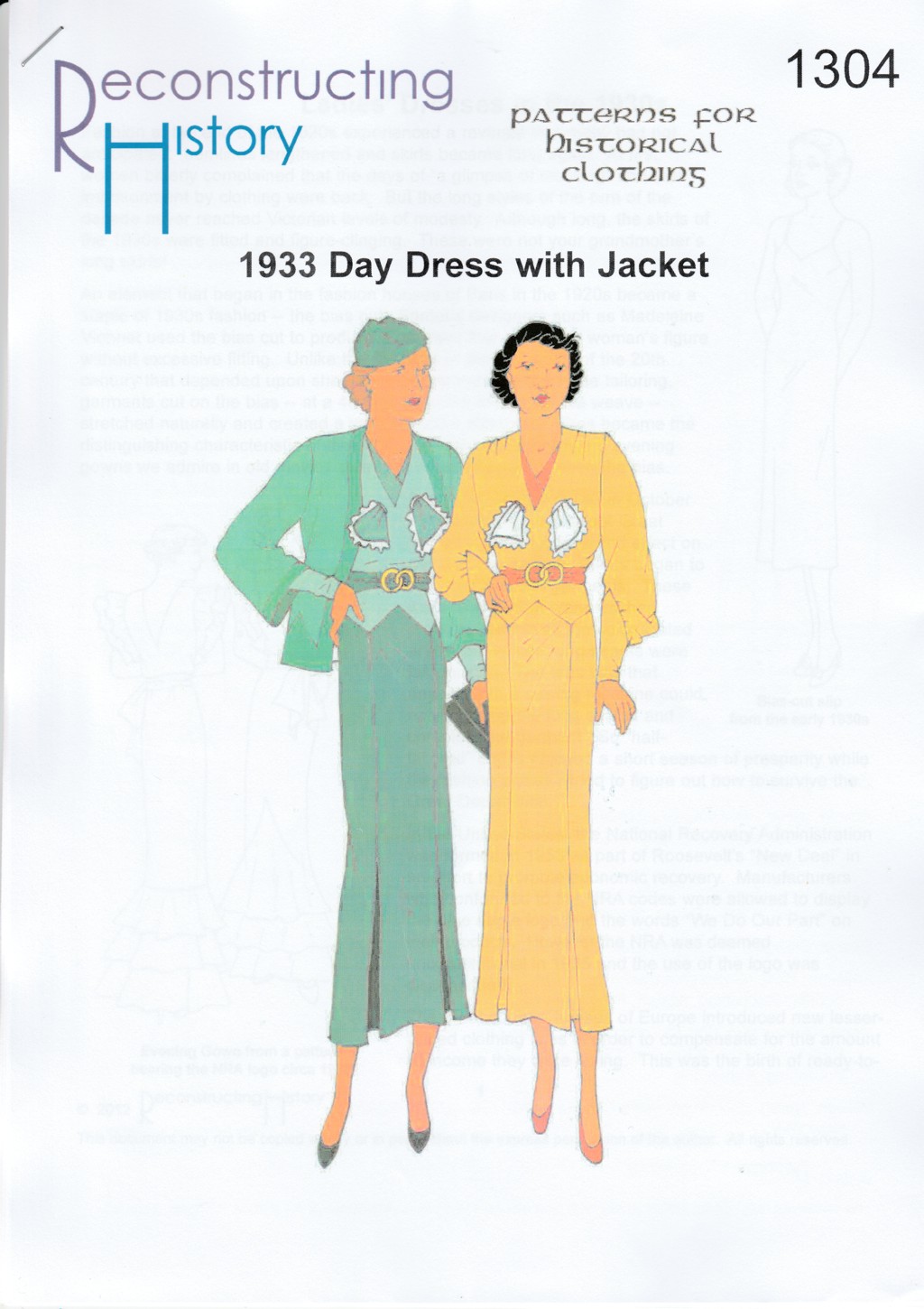 RH 1304 1930er Jahre Kleid mit Jacke