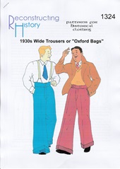 RH 1324 1930s Men's wide trousers (Oxford Bags)