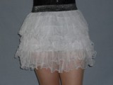 U 307 Mini Petticoat skirt tulle 5 layers, white