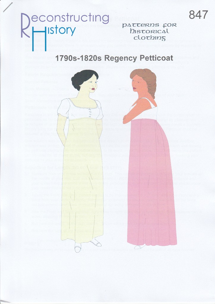 RH 847 Regency Petticoat mit hoher Taille um 1800