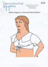 RH 848 1800s Regency Unboned Bust Bodice