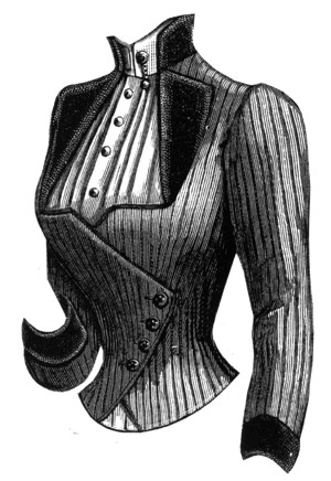 AP 1006 1887 Corsage with Pleated Surah Vest