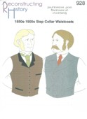 RH 928 1850s-1900s Waistcoat with step collar