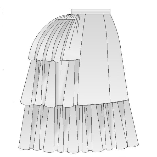 TV 112 Übergangs-Petticoat 1869