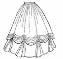 TV 240 1860's Ball Gown Skirt
